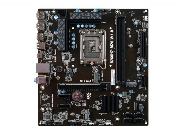 トリプルディスプレイ対応のエントリーMicroATXマザーボード、ECS「B760H7-M20」
