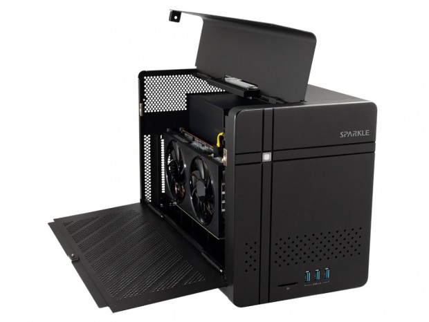 750Wの大容量電源を搭載したThunderbolt 3外付けGPUボックス、SPARKLE