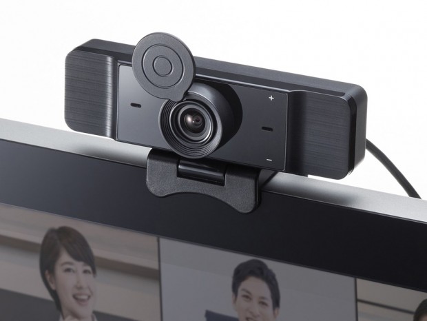 逆光でも顔が明るく映るWebカメラ、サンワサプライ「CMS-V68BK」発売