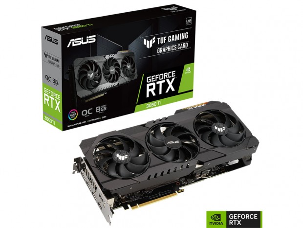 ASUS、GeForce RTX 3060 Ti搭載カード「TUF-RTX3060TI-O8GD6X-GAMING」など2種発売