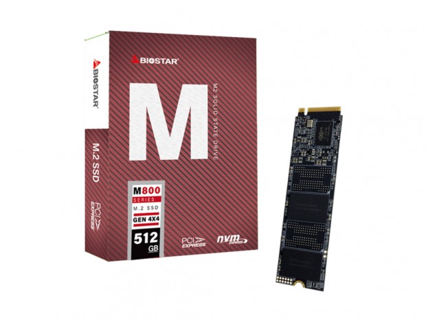 BIOSTAR、PCI Express 4.0(x4)対応のNVMe M.2 SSD「M800」シリーズ