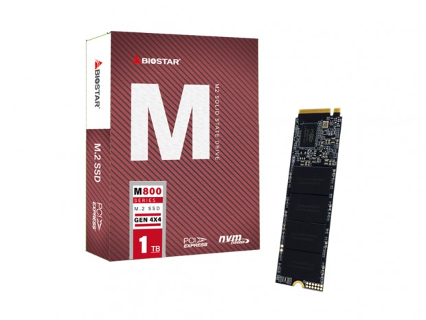BIOSTAR、PCI Express 4.0(x4)対応のNVMe M.2 SSD「M800」シリーズ
