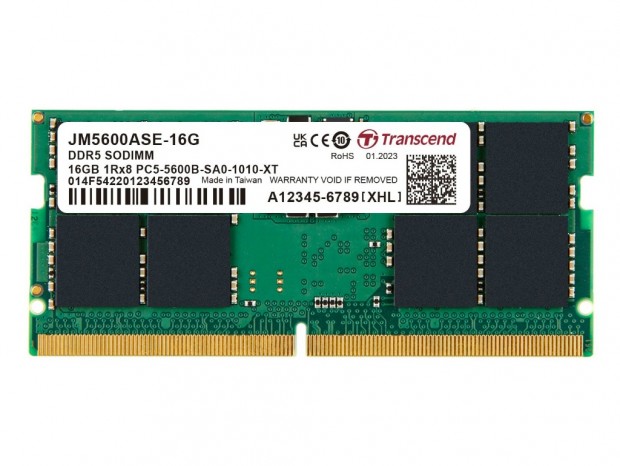 トランセンド「JetRAM」からJEDEC準拠のDDR5-5600対応16GBメモリ発売