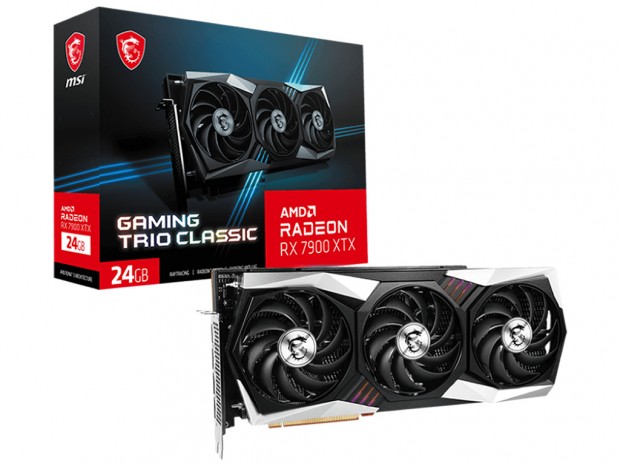 Non-OCモデル、MSI「RADEON RX 7900 XTX GAMING TRIO CLASSIC 24G」発売