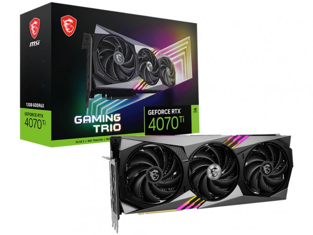 MSI「GeForce RTX 4070 Ti GAMING TRIO 12G」を本日より3店舗限定販売