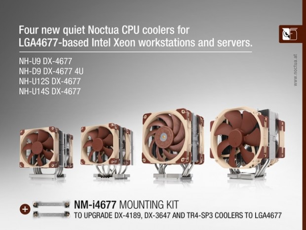 Noctua、Xeon W-3400/2400向けデュアルファンサイドフローCPUクーラー