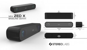 ZED X Stereo Camera w/120mm Additional Cable