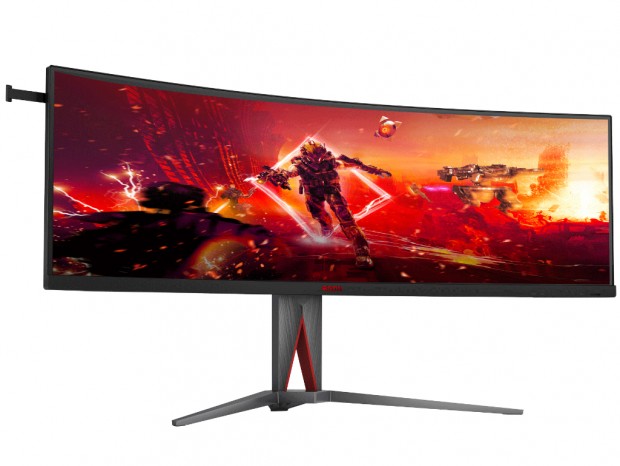 165Hz対応の44.5型5Kウルトラワイド湾曲ゲーミング液晶、AOC「AG455UCX」