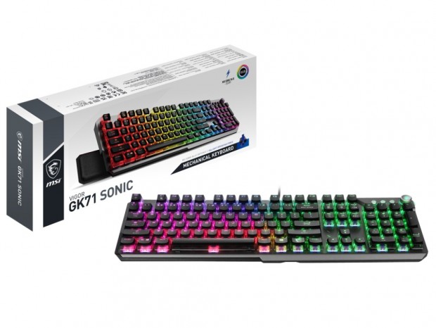 MSI、Clickyタイプの高速スイッチを搭載した「VIGOR GK71 SONIC – BLUE SWITCHES」