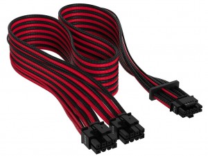 PCIe 5.0 12VHPWR PSU Individually Sleeved Cable Black/Red