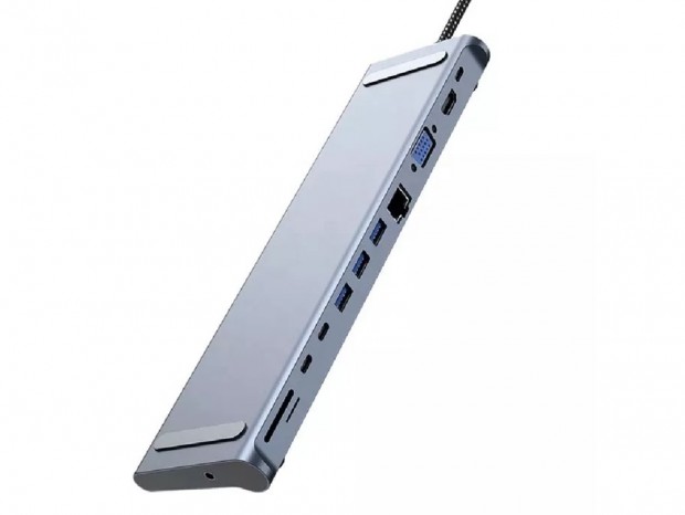 Gloture、ノートPCスタンドになる12-in-1の多機能ドック「GeePort-Max」