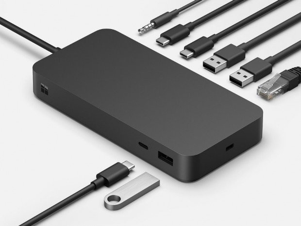 Microsoft、デュアル4K出力対応の「Surface Thunderbolt 4 ドック」発売