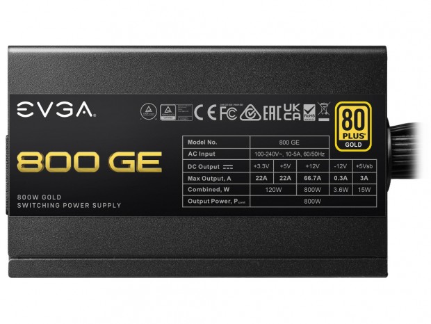 日本メーカー製コンデンサ採用のセミファンレスGOLD電源、EVGA「GE」シリーズ