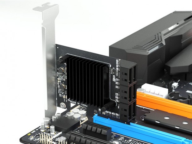 PCケース内部でSATA 3.0が6ポート増設できる拡張カード、エアリア
