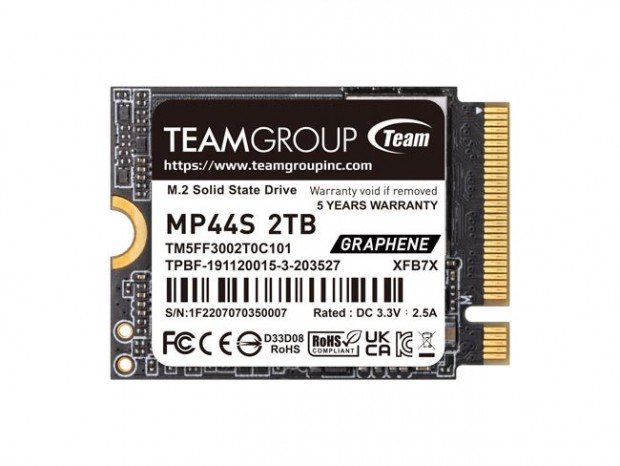 Steam Deckのアップグレードに向く最大2TBのPCIe4.0 M.2 2230 SSD、Team「MP44S」