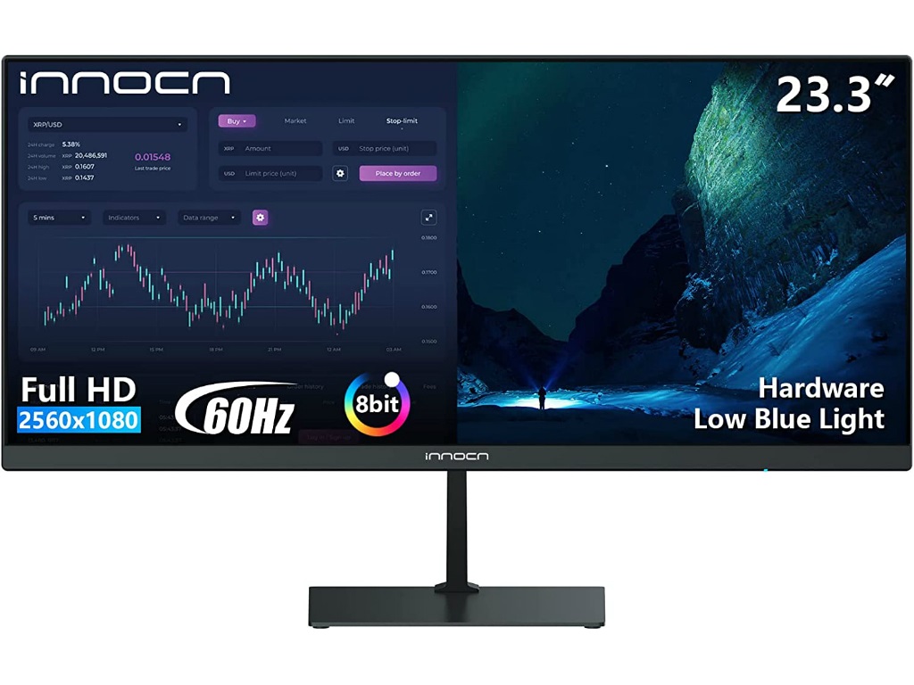 INNOCN 23D1F 23.3型ワイドモニター INNOCN、税込13,866円の23.3型ウルトラワイド液晶ディスプレイ発売