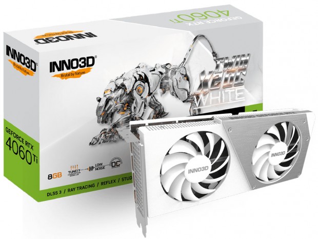 INNO3D GeForce RTX 4060 Ti 8GB TWIN X2 OC WHITE