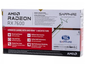 SAPPHIRE PULSE Radeon RX 7600 GAMING 8GB GDDR6
