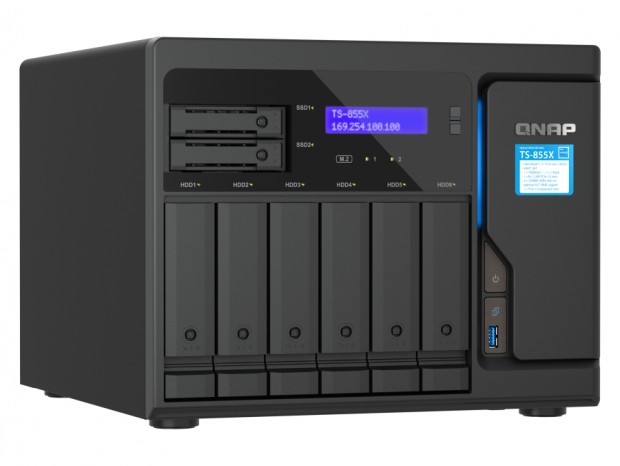 10ギガビットLANと8コアCPU搭載の高性能8ベイNAS、QNAP「TS-855X」