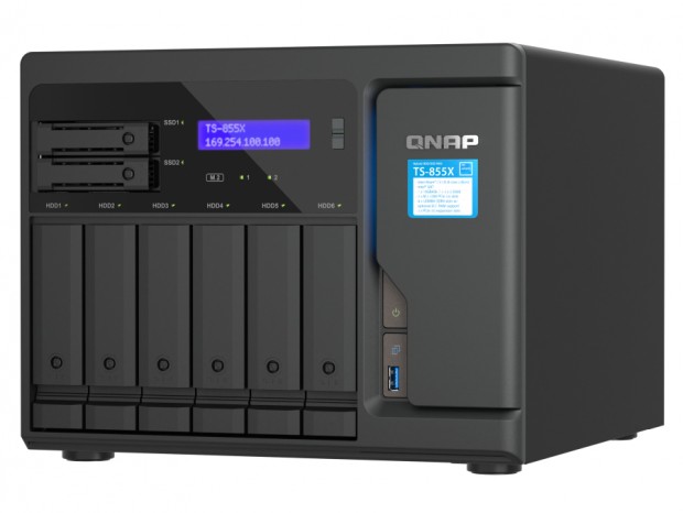 10ギガビットLANと8コアCPU搭載の高性能8ベイNAS、QNAP「TS-855X」