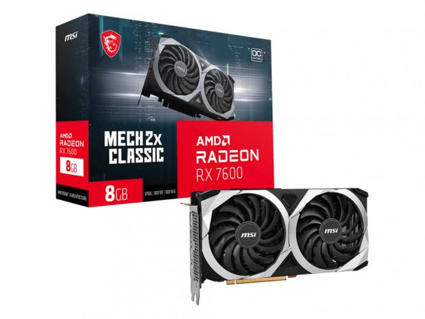 MSI、TORX FAN3.0搭載の「Radeon RX 7600 MECH 2X CLASSIC 8G OC」発売