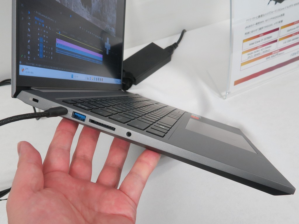 raytrek R6-RL Core i7/RTX 4060/16インチ クリエイター向けPCブランドraytrek、GeForce RTX4060搭載であり