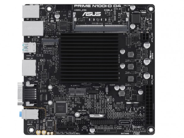 Intel N100搭載のファンレスMini-ITXマザーボード、ASUS「PRIME N100I-D D4」