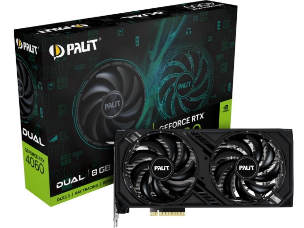 Palit、デュアルファンクーラー搭載の「GeForce RTX 4060 8GB Dual」発売