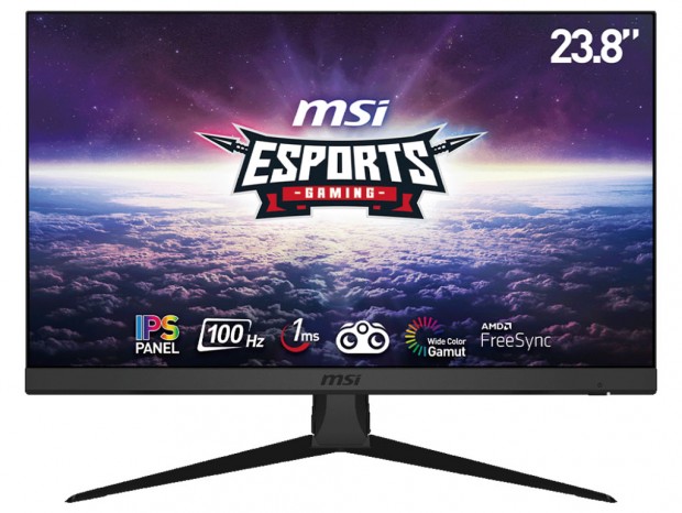 MSI、100HzのIPSパネルを採用する23.8型エントリーゲーミング液晶