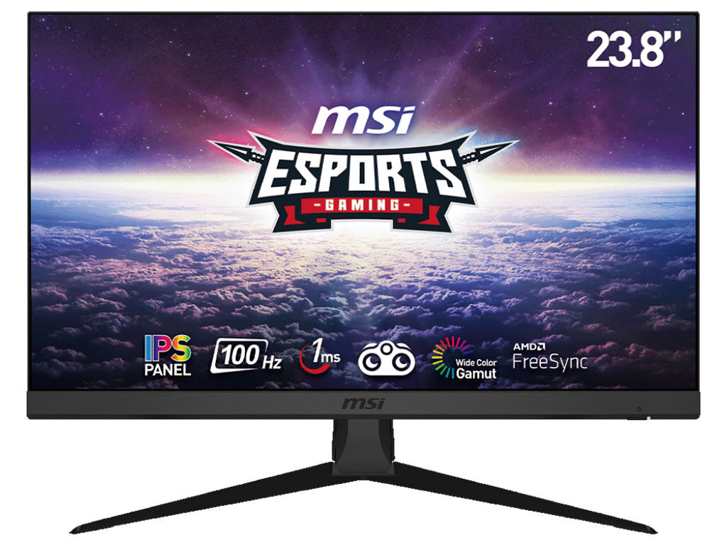 MSI、100HzのIPSパネルを採用する23.8型エントリーゲーミング液晶