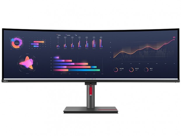 Thunderbolt 4対応の49型DQHD湾曲ディスプレイ、レノボ「ThinkVision P49w-30」発売
