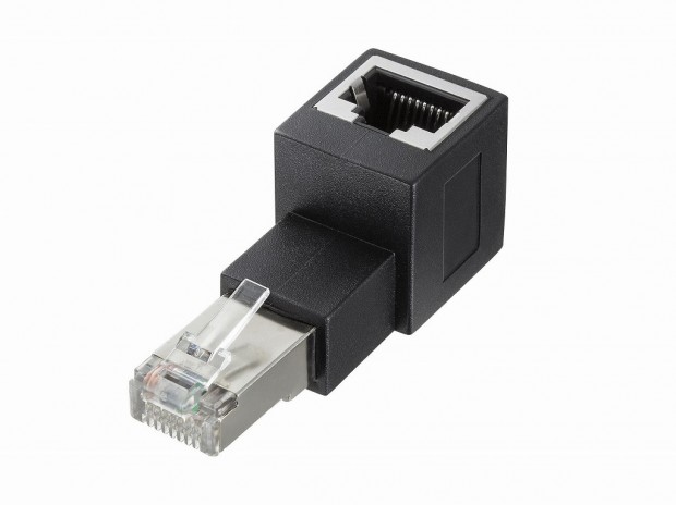 LAN端子の向き、お好きな方に。上下左右90°に変換する「ADT-RJ6A-L」シリーズがサンワから