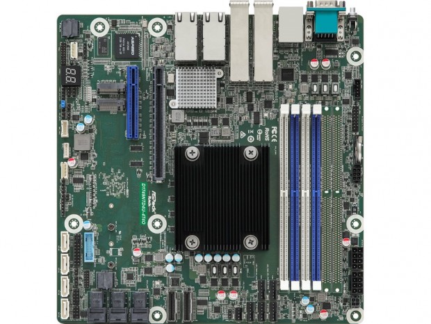 最大17台のSATAストレージに対応するXeon D-1749NT搭載MicroATXマザーボードがASRock Rackから