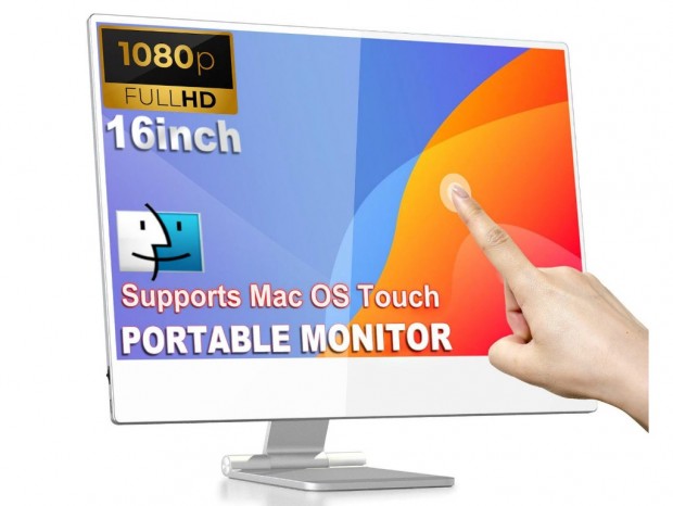 厚さわずか6mmの10点マルチタッチ対応16型モバイル液晶、Gloture「GeeMoni Ultra」