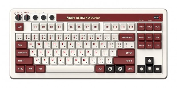 ファミコン風デザインのメカニカルキーボード「8BitDo Retro