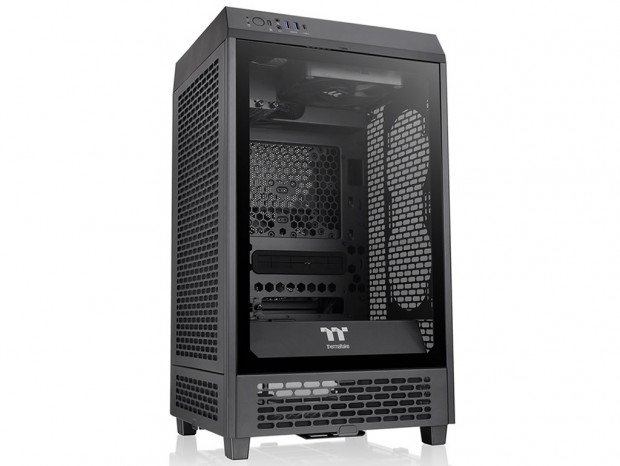 縦型デザインのミニタワーPCケース、Thermaltake「The Tower 200」国内