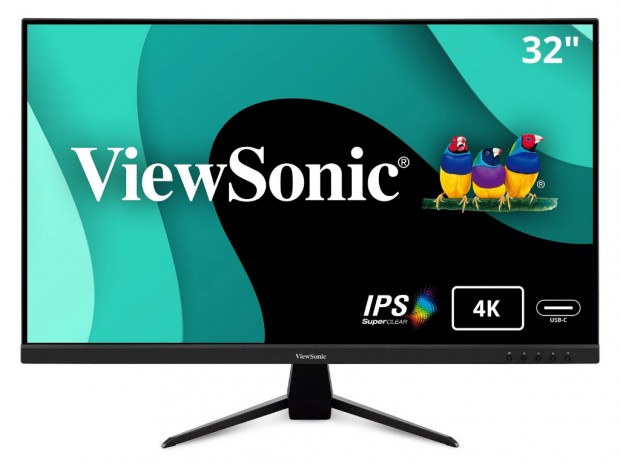 65W給電対応のUSB Type-C搭載31.5型4K IPS液晶ディスプレイ、ViewSonic「VX3267U-4K」