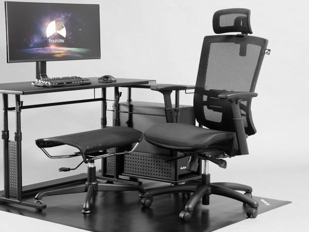 Bauhutte、蒸れ対策万全のフルメッシュワークチェア＆オットマンを発売