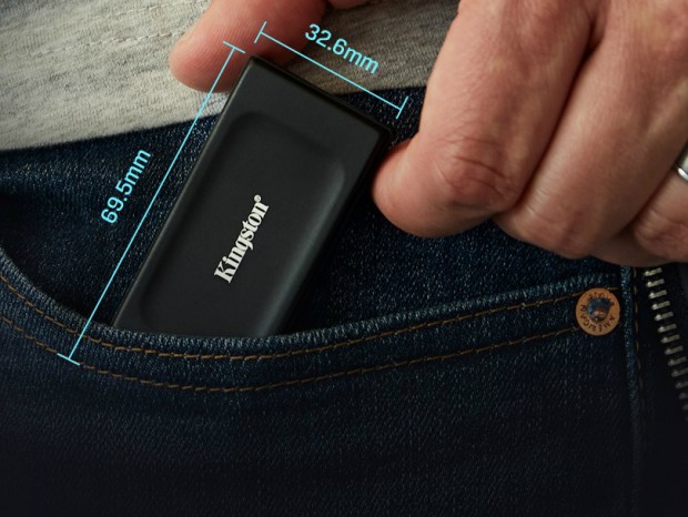 わずか28.7gの超軽量USB 3.2 Gen 2ポータブルSSD、Kingston「XS1000」