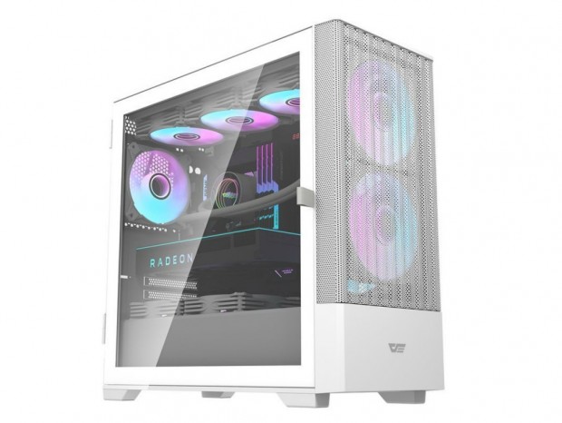 最大11台の冷却ファンを搭載できるミニタワーPCケース、darkFlash