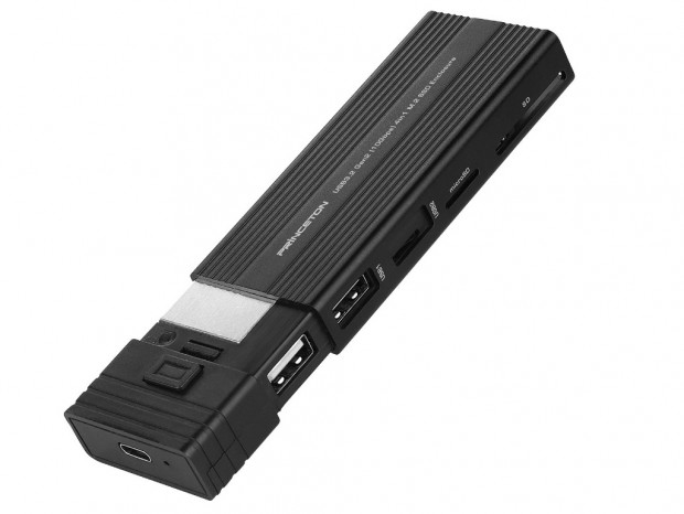 USBハブやカードリーダ機能を搭載したポータブルSSDがプリンストンから