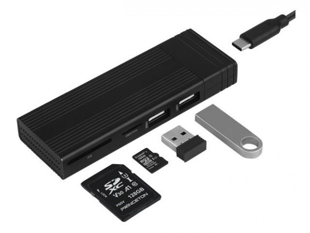 USBハブやカードリーダ機能を搭載したポータブルSSDがプリンストンから