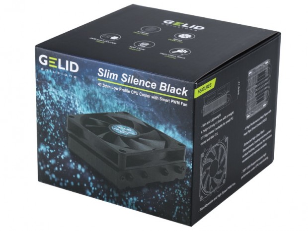 高さわずか41.5mmのロープロファイルCPUクーラー、GELID「Slim Silence Black」