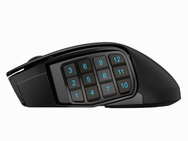 CORSAIR、12サイドボタンを搭載する最大26,000dpiのワイヤレスマウス