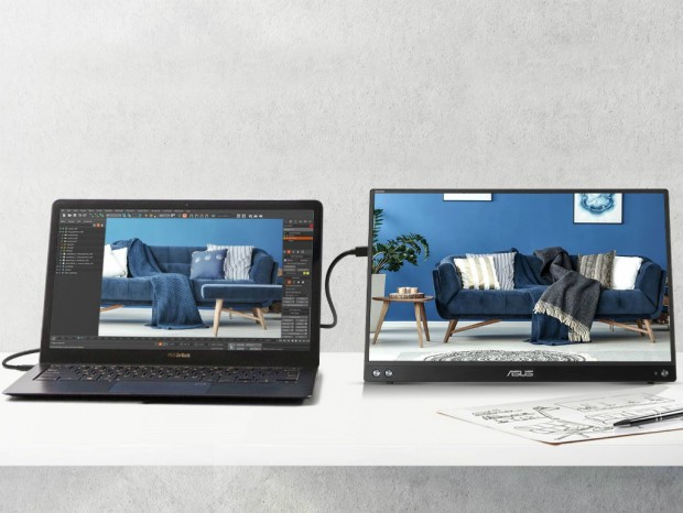 抗菌仕様の16型モバイルIPS液晶ディスプレイ「ASUS ZenScreen MB16ACVR」