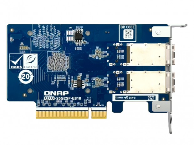 WindowsやLinuxでも使えるデュアル25ギガビットネットワークカード、QNAP「QXG-25G2SF-E810」