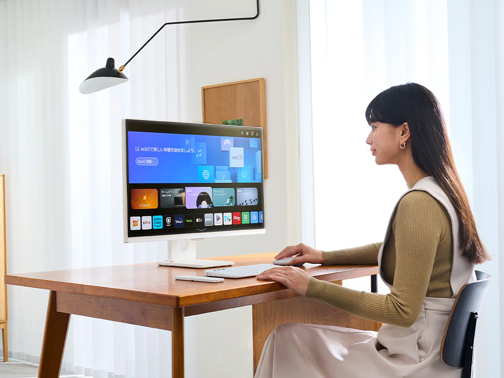 LG スマートモニター 27SR50F 27インチ ホワイト モニター LG SMART