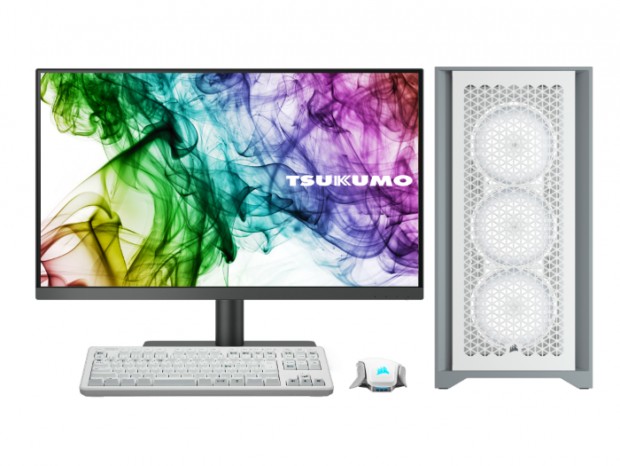 ホワイトカラーのゲーミングデスクトップPC計2機種がツクモG-GEARから発売