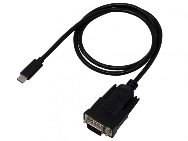 シリアルポート接続のモデム/PDA等をPCのUSB Type-Cポートに接続できる変換ケーブル