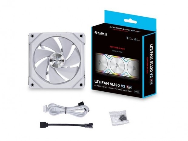 フロント固定でもARGBイルミが隠れない、Lian Li「UNI FAN SL V2 REVERSE BLADE」発売